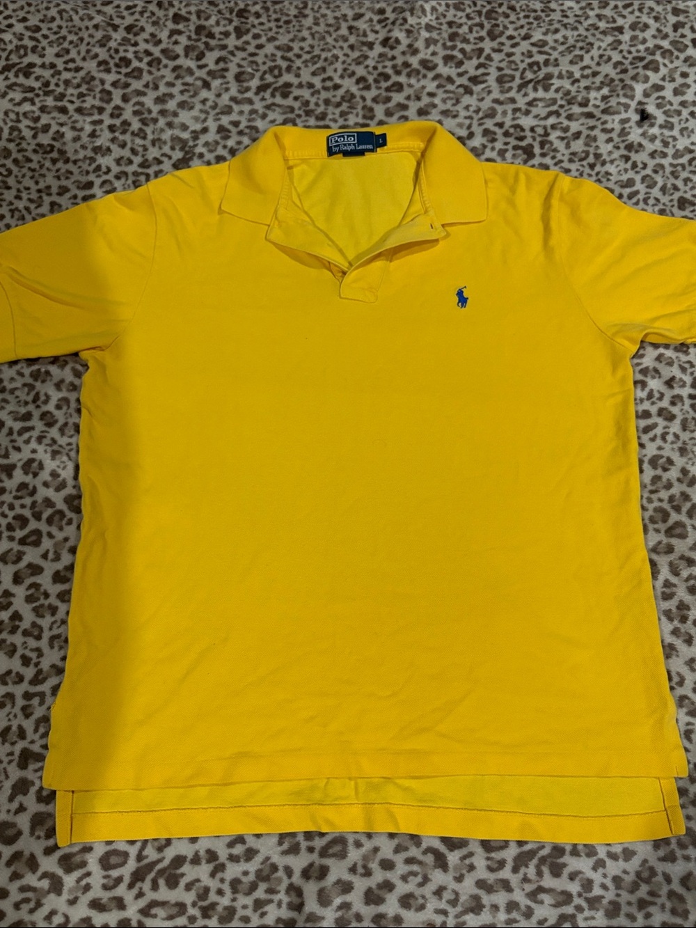 Polo by Ralph Lauren Bright Yellow Short-Sleeve Polo with Navy Logo